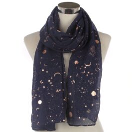 Women’s Scarf with Stars and Moon Print