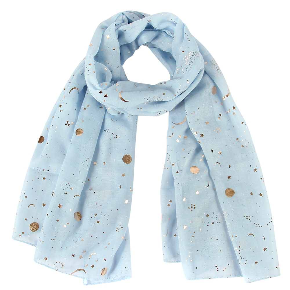 Women's Scarf with Stars and Moon Print - Image 7