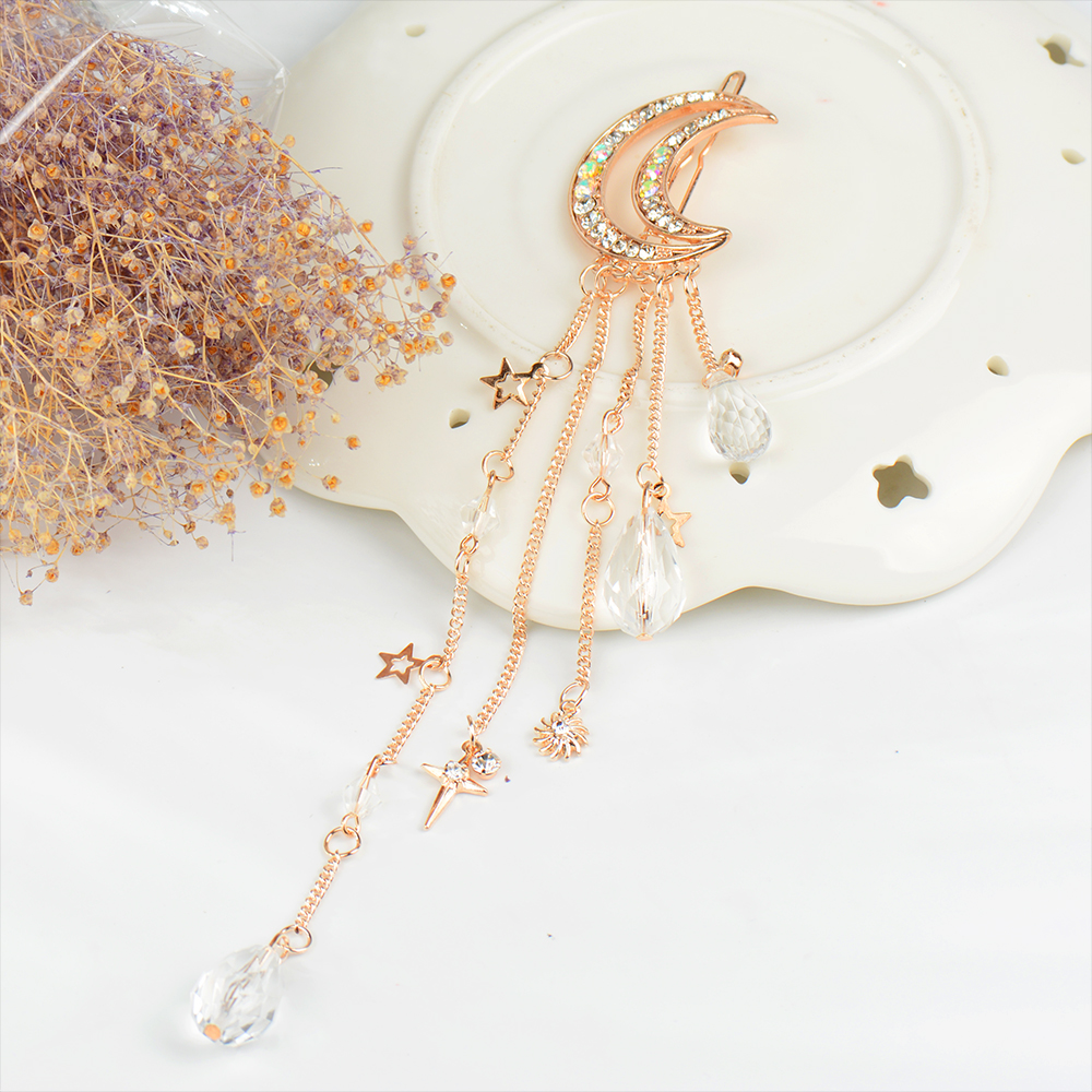 Women's Romantic Style Moon Shaped Hair Clip