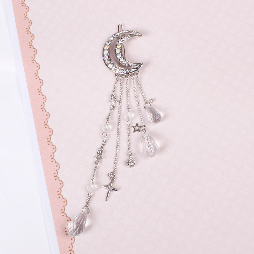 Women's Romantic Style Moon Shaped Hair Clip