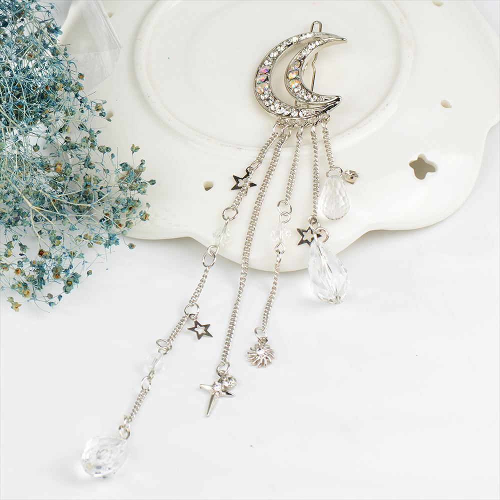 Women's Romantic Style Moon Shaped Hair Clip